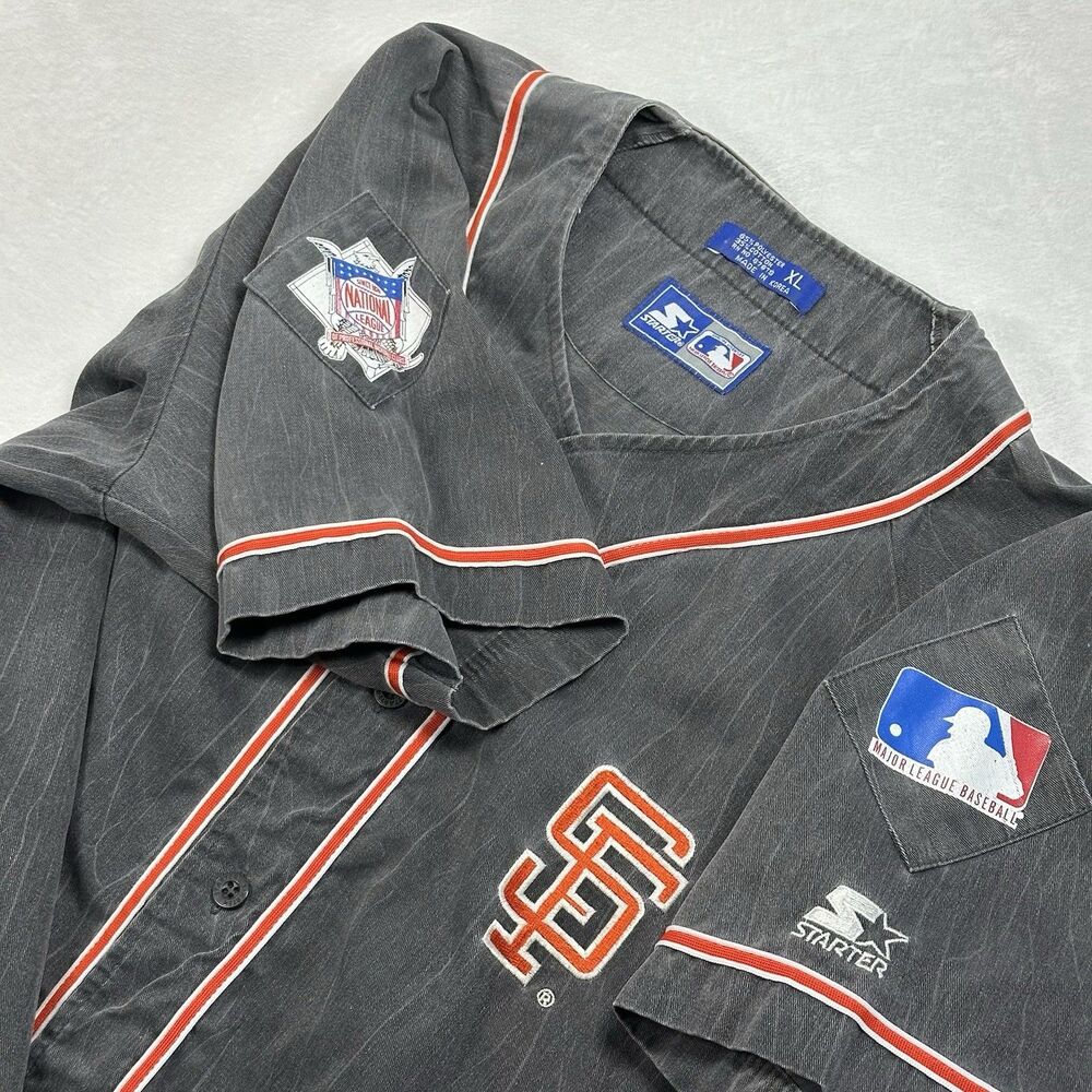 Vintage San Francisco Giants Jersey Barry Bonds Mens XL Black MLB Starter y2k